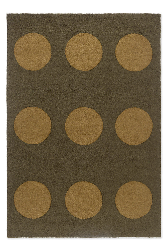 Brink & Campman Habitat Festival Dots Olive Green 495817 Outdoor Rug