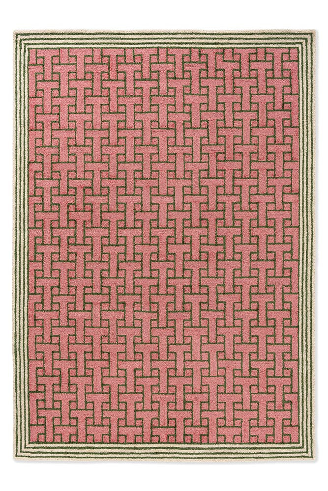 Ted Baker T Monogram Dusted Pink 455802 Outdoor Rug