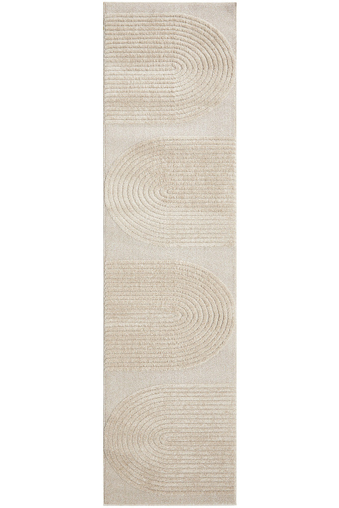 Lotus Abbey Beige Runner Rug