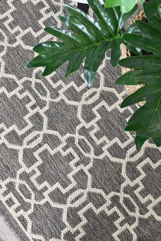 Alaska Indoor Outdoor 08 Brown Cream Rug