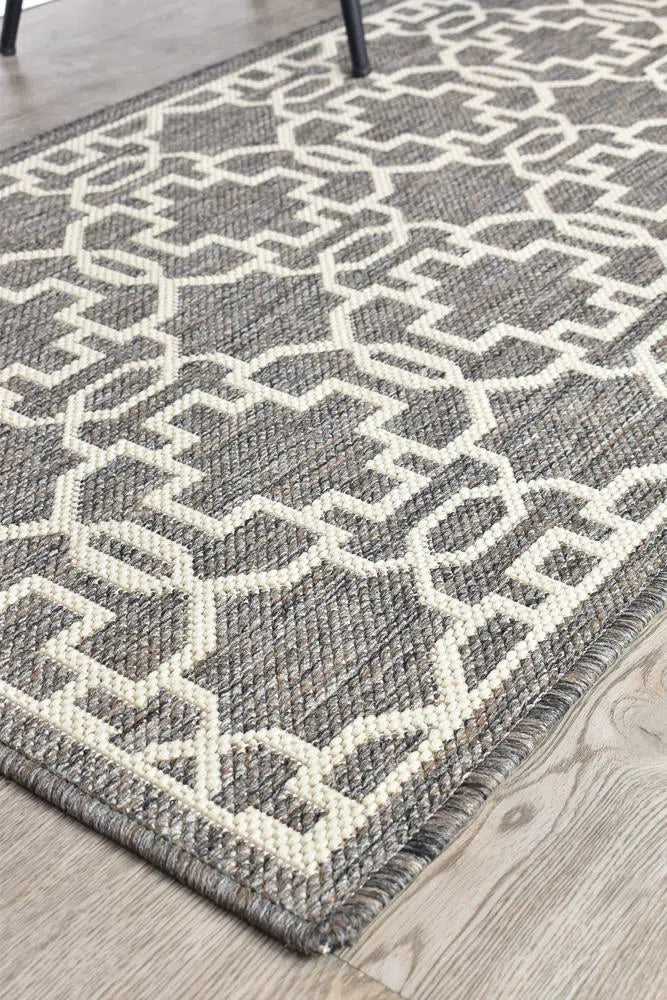 Alaska Indoor Outdoor 08 Brown Cream Rug