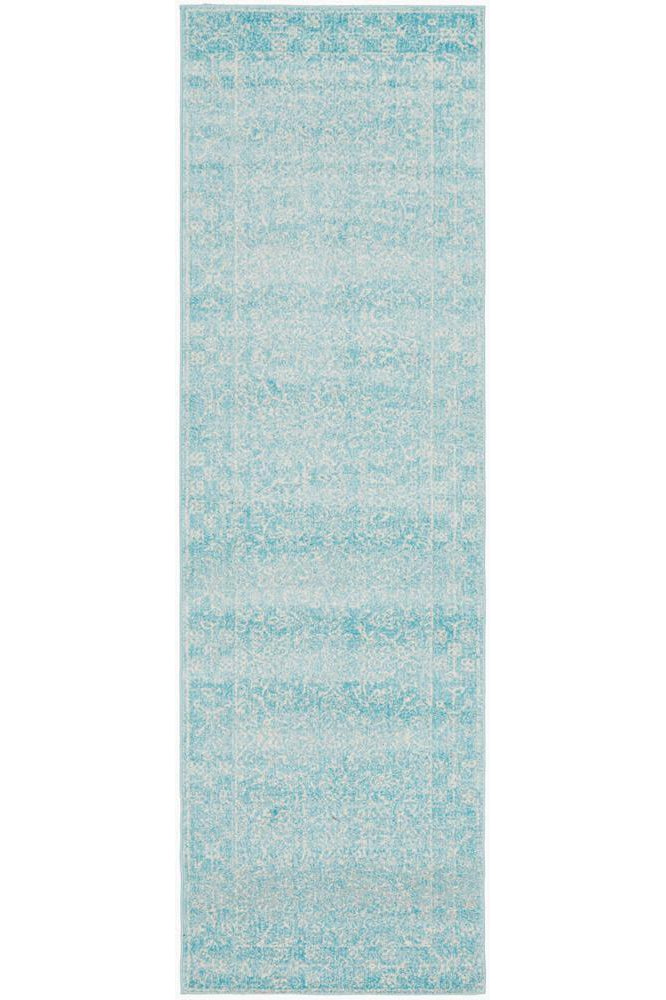 Evoke Depth Blue Transitional Runner Rug